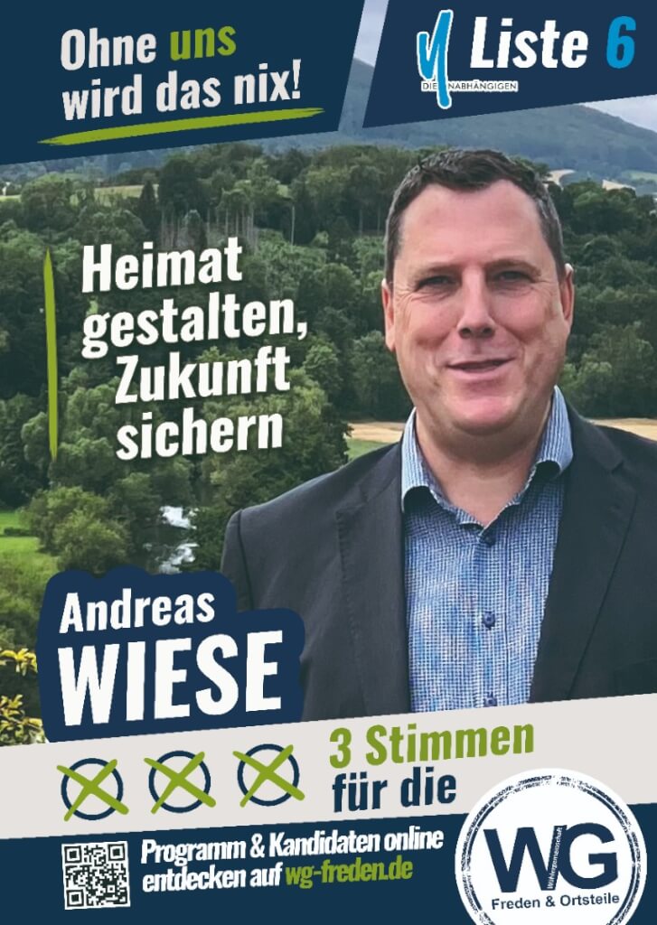 Wahlplakat Andreas Wiese