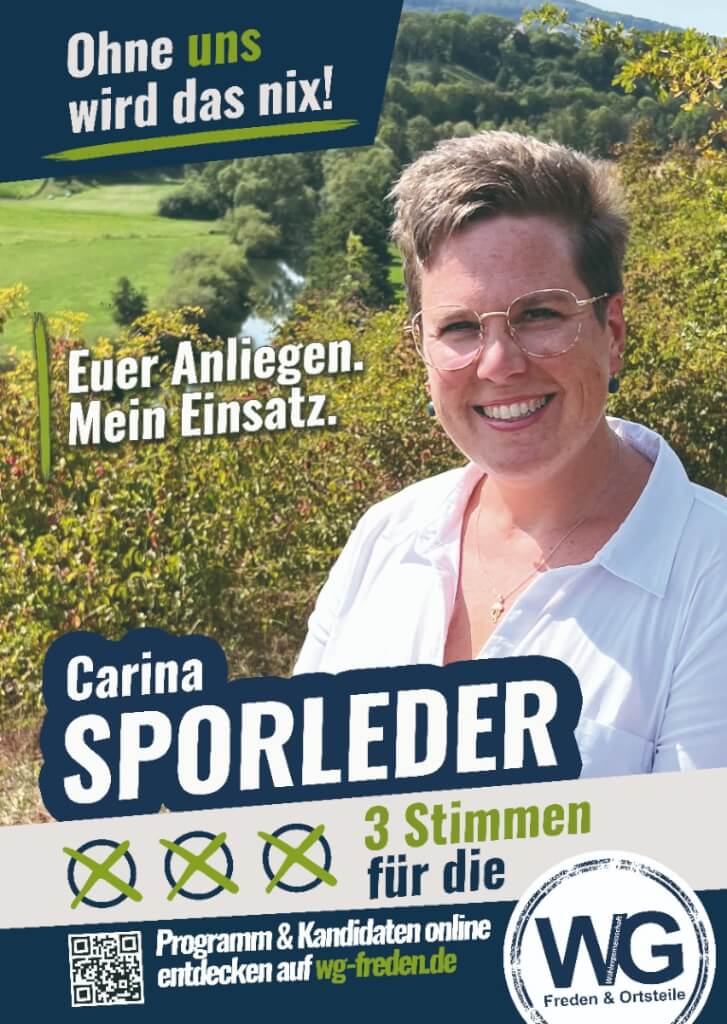Wahlplakat Carina Sportleder