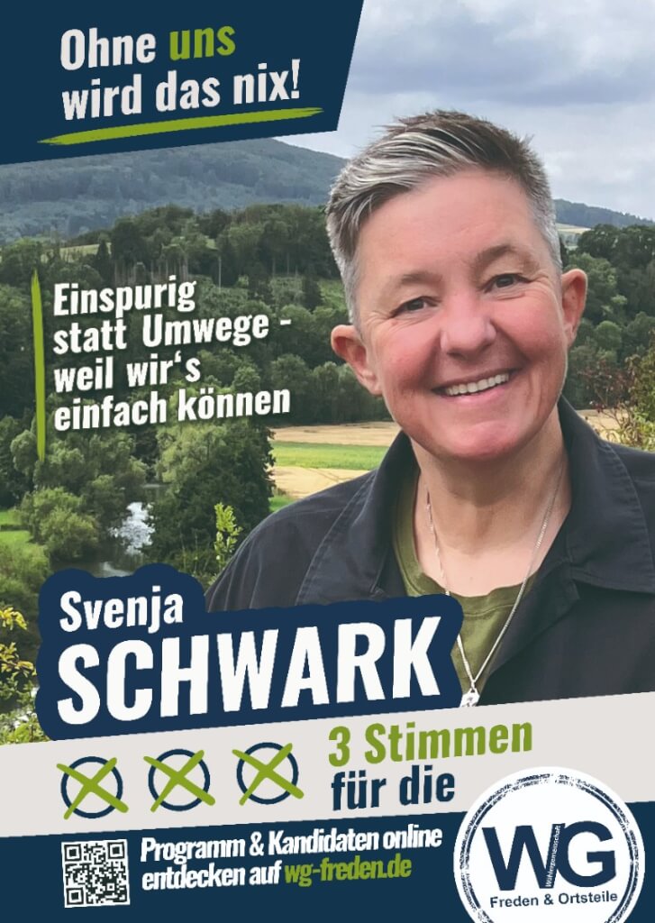 Wahlplakat Svenja Schwark