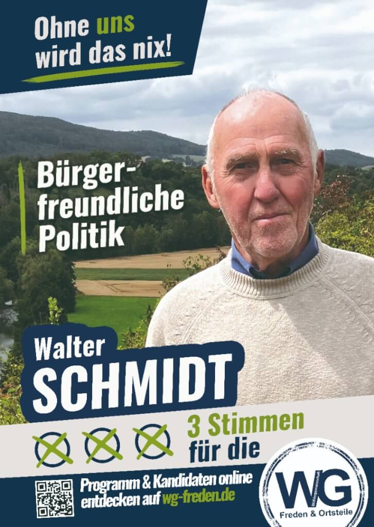 Wahlplakat Walter Schmidt